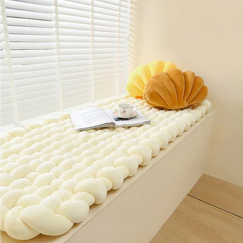 Large Knot Plush Cushion Nordic Aesthetic Fabric Stuffed Pillow
