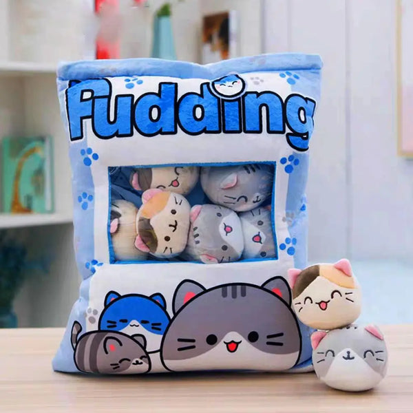 Cute Cat Snack Pillow Pudding