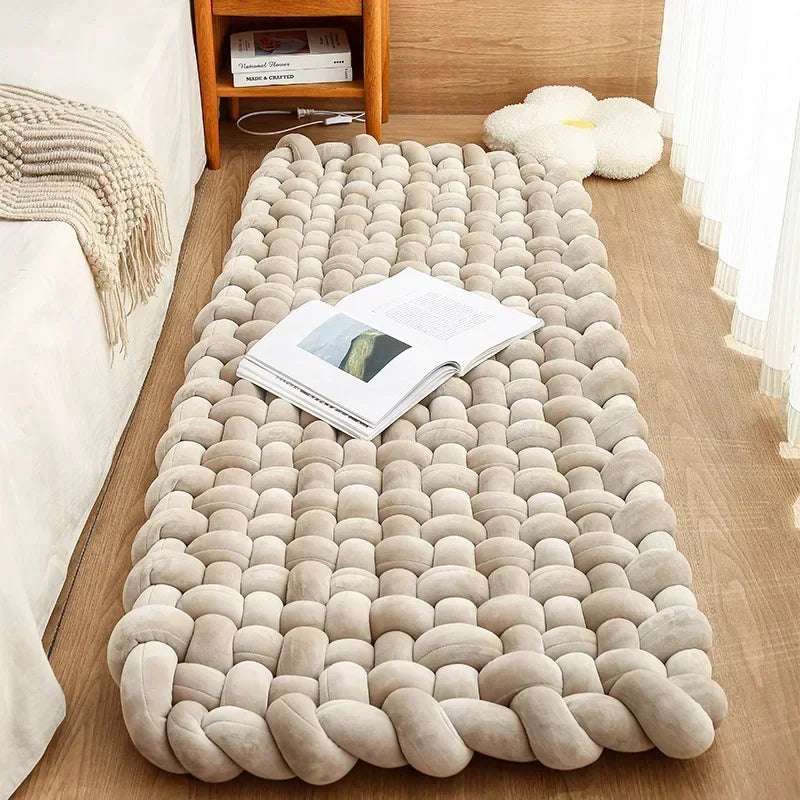 Large Knot Plush Cushion Nordic Aesthetic Fabric Stuffed Pillow